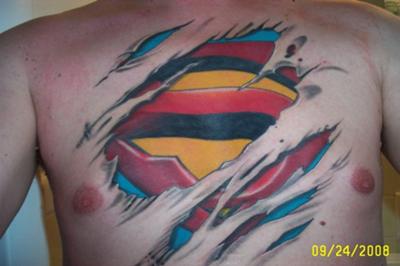 Chest Tattoos  on Superman Tattoos On Chest Ye Old Piece